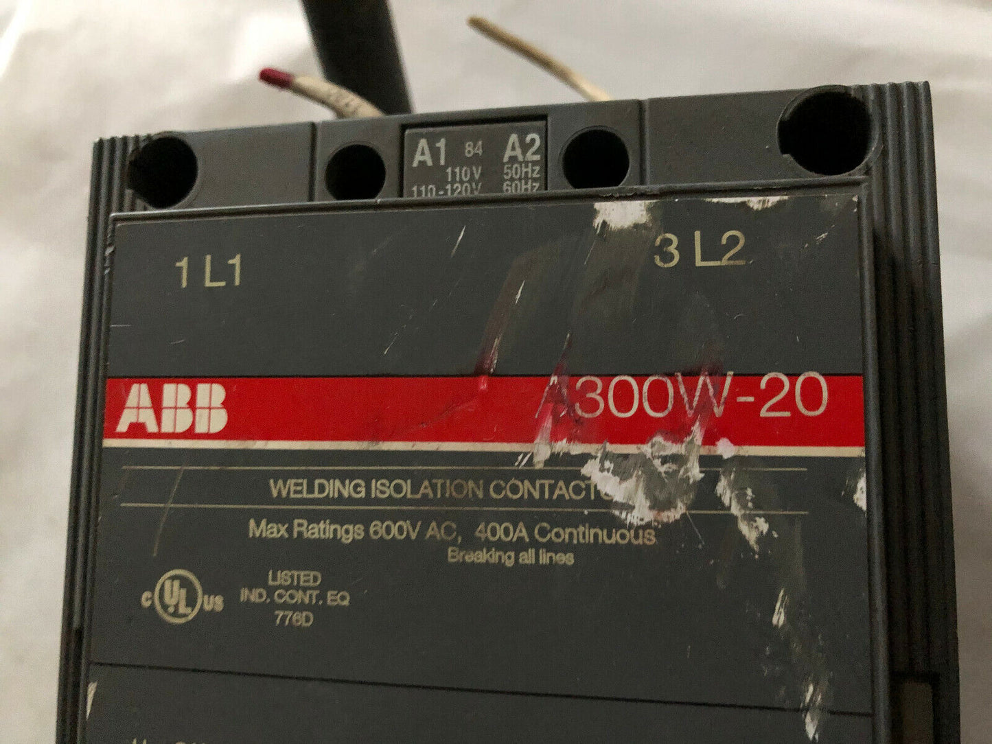 Abb A300w-20,Abb A300w Welding Isolation Contactor,600Vac,400A Continuous,Be