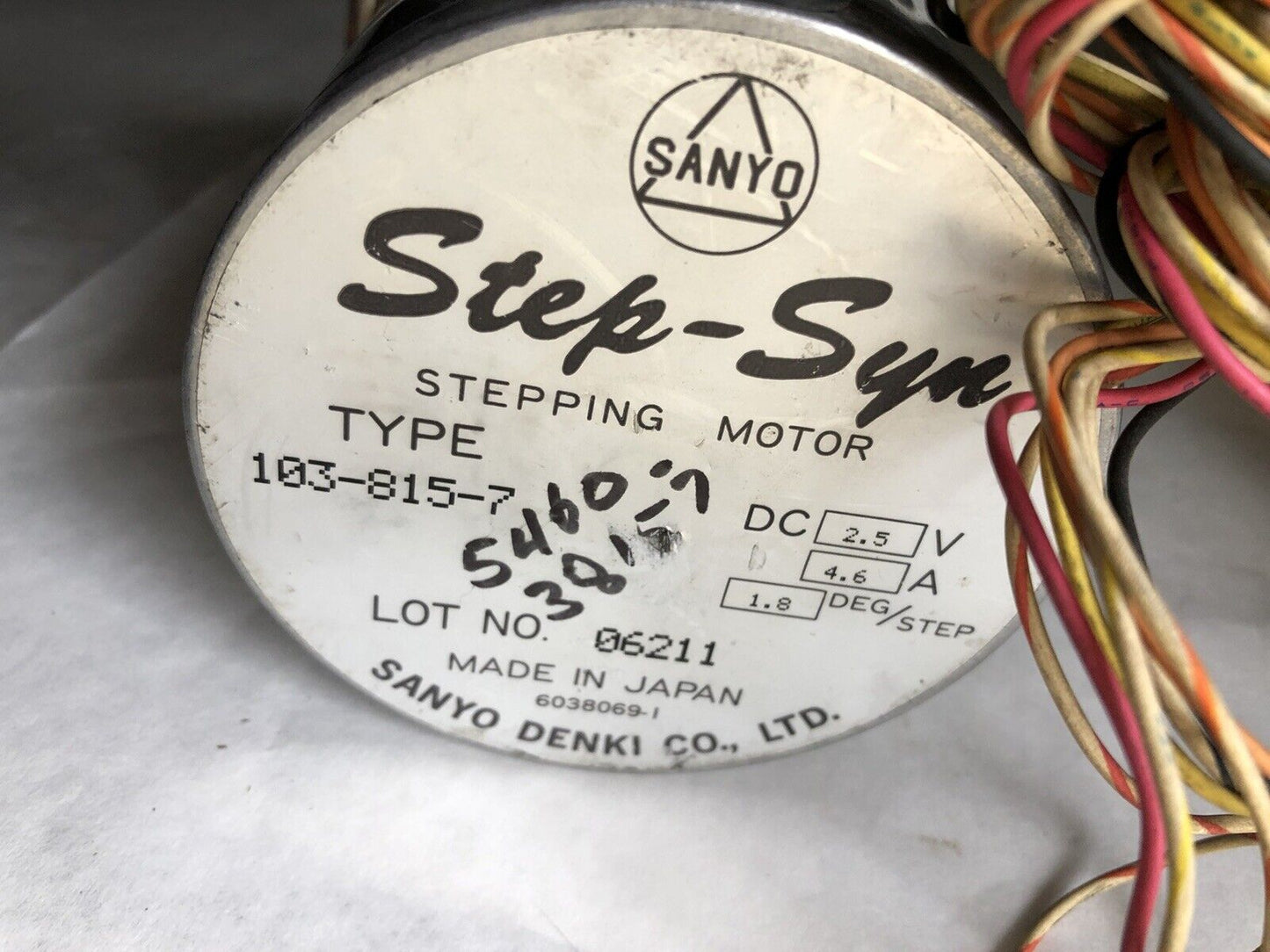 Sanyo Denki 103-815-7 ,Step-Syn,Stepping Motor,Shaft Diameter: 3/8",Tc