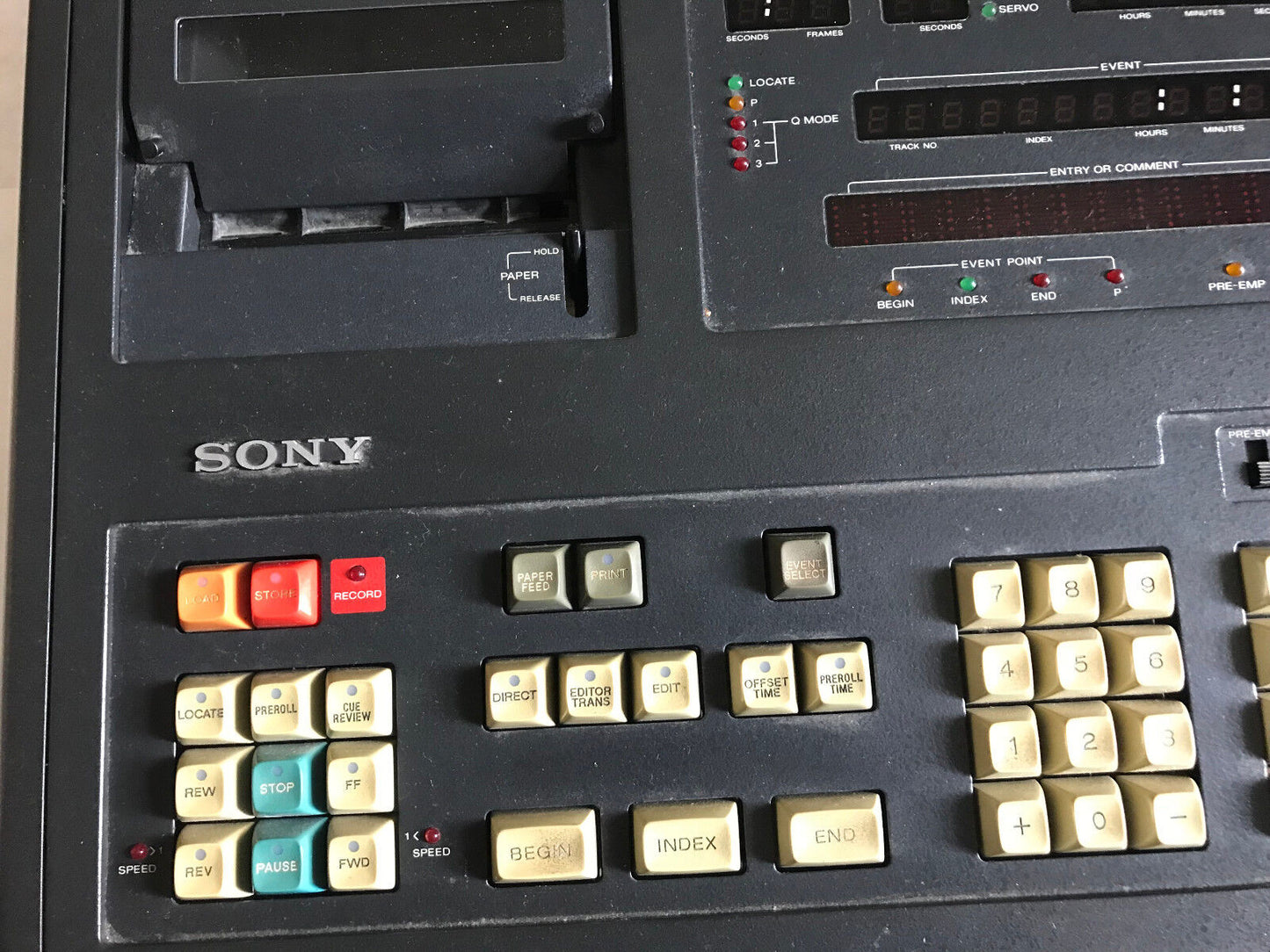Sony Digital Daq-1000 Cue Editor System Keyboard,Er