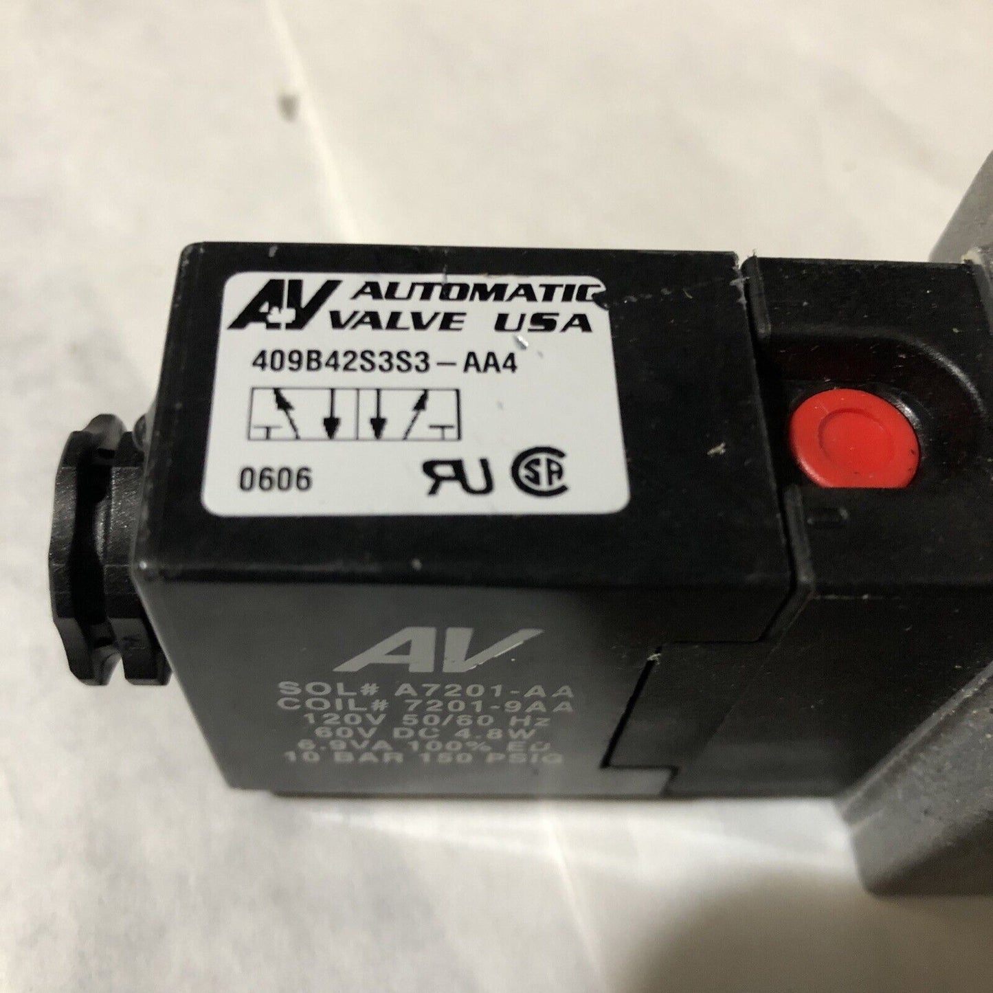 New Av Automatic Valve 409B42s3s3-Aa4, A7201-Aa 7201-9Aa,Fe
