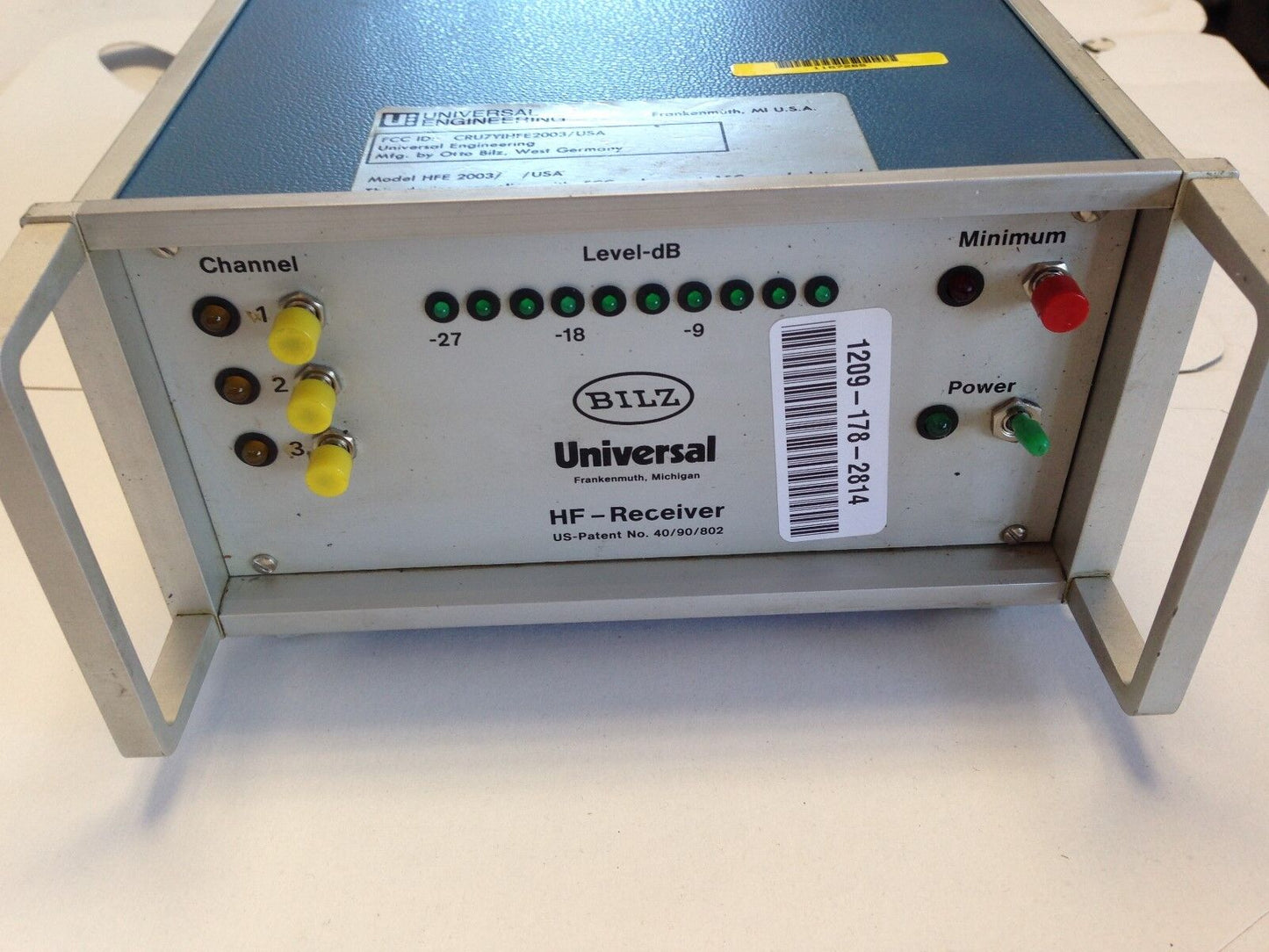 Otto Bilz Hfe 2003/1-3U Universal Hf Reciever, 110 Vac Hfe 2003 ,Dc