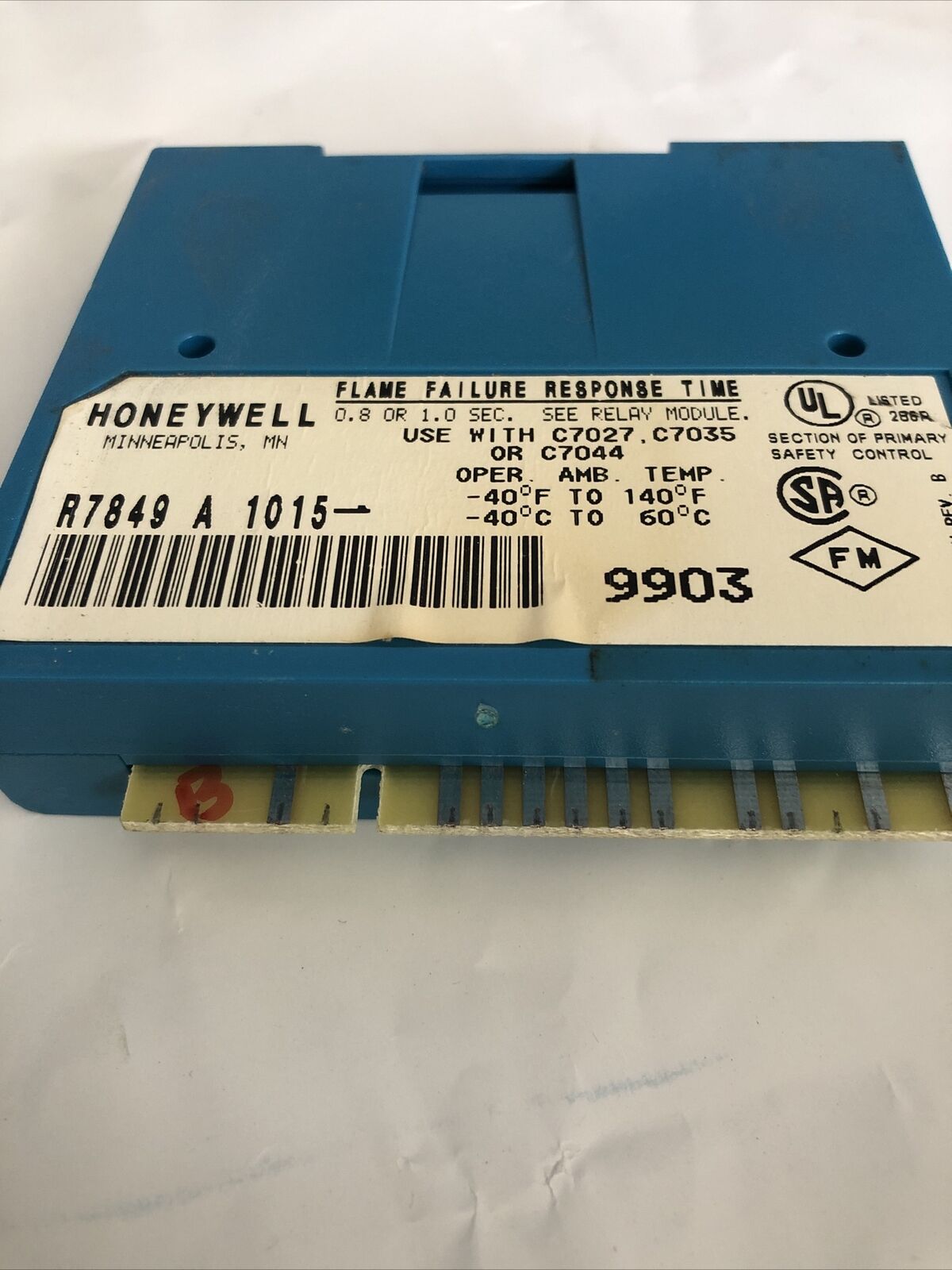 Honeywell R7849 A 1015,Honeywell Ultraviolet Flame Amplifeir,Ec