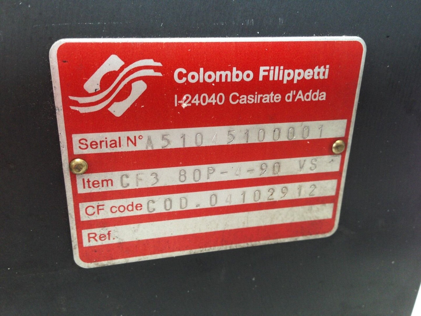 New Colombo Filippetti Cf3 80P-4-90 Vs Parallel Indexing Drive Cf3, 04102912,Ey