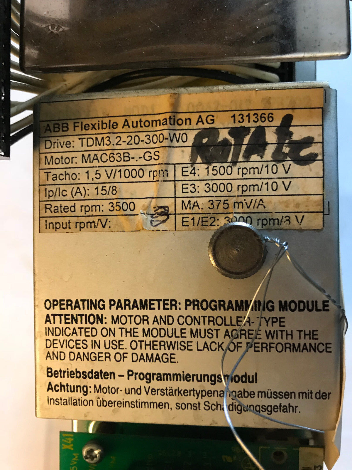 Indramat Tdm3.2-20-300-W0,Mac63b-Gs,Abb 131316 Ac Servo Controller,Tdm3.2-20,Sa