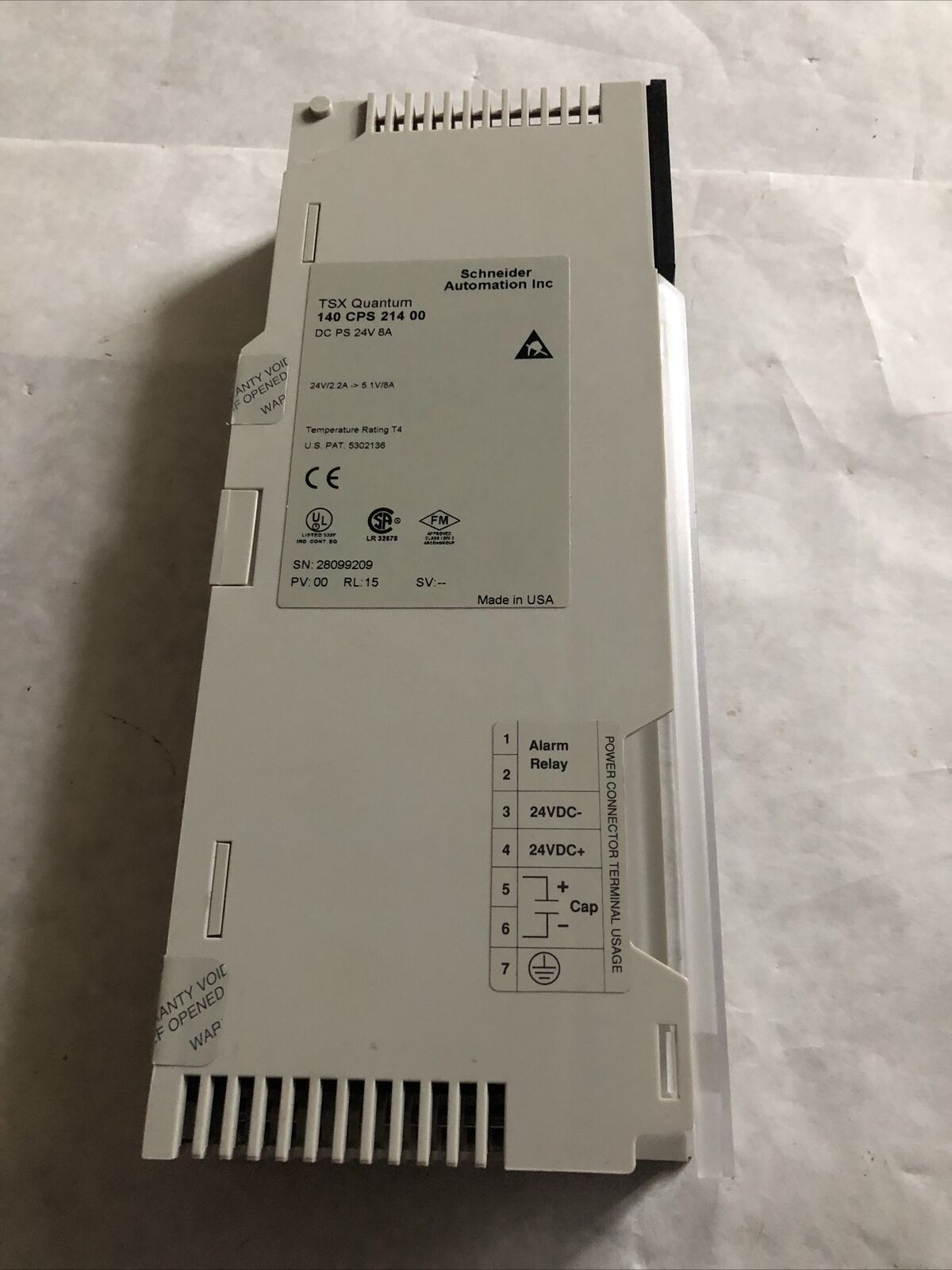 Schneider 140 Cps 214 00,8A 140-Cps-214-00,Tsx Quantum,Ps 24Vdc,140 Cps21400,Bw