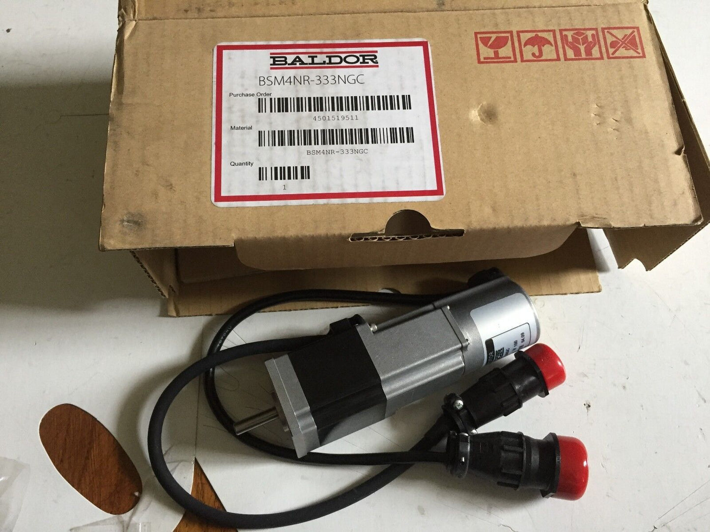 New Baldor Bsm4nr-333Ngc Servo Motor Ac 100W Output 3000Rpm Brushless Nema,Dg