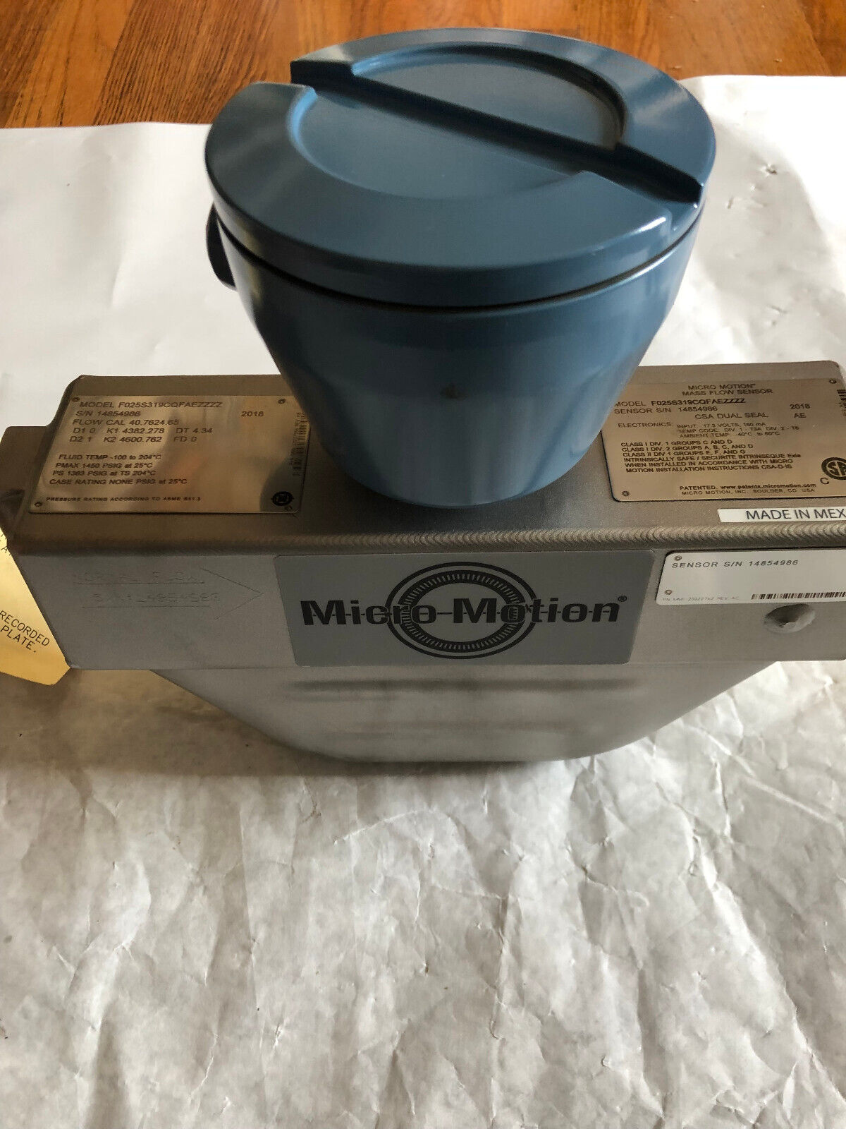 New Micro Motion F025s319cqfaezzzz Csa Dual Seal,Mass Flow Sensor,Flow Cal,An