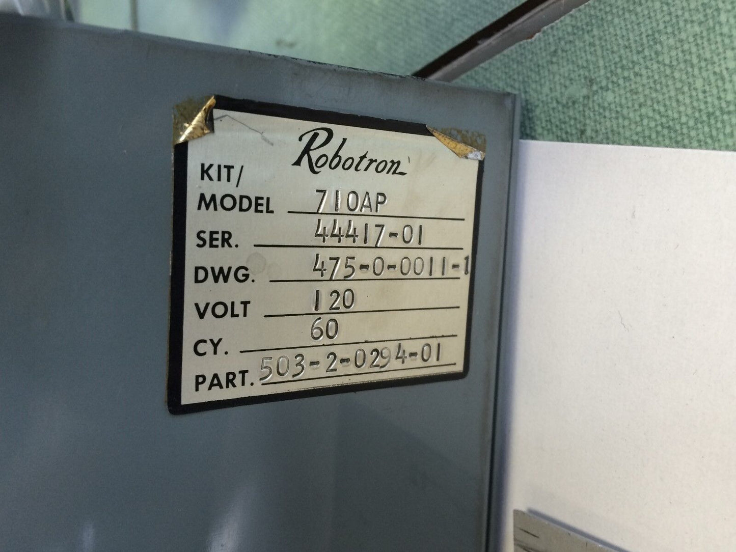 Robotron 710Ap Welding Control,503-2-0294-01, Series 200,7Ioap, 120V,Ff