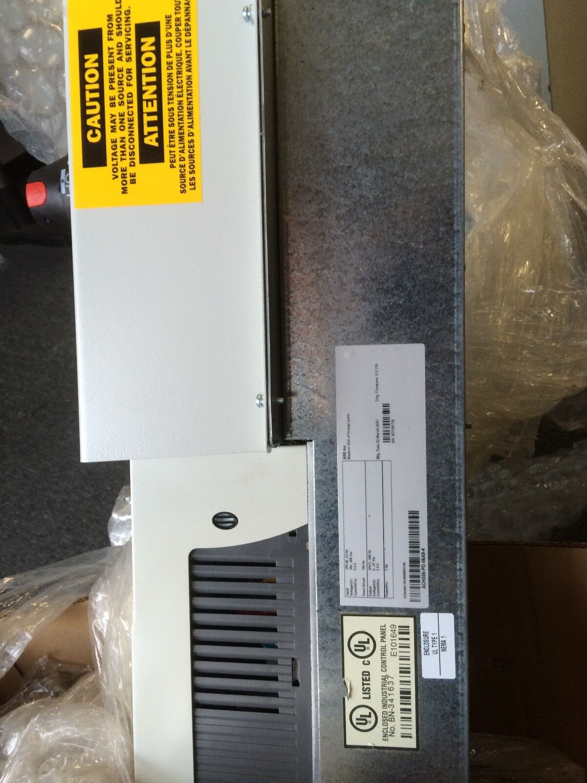 New Asea Brown Boveri Drive 3Hp 6.9A 380-480V 2.2Kw Ach550-Pd-06A9-4,Abb Hvac,Bu