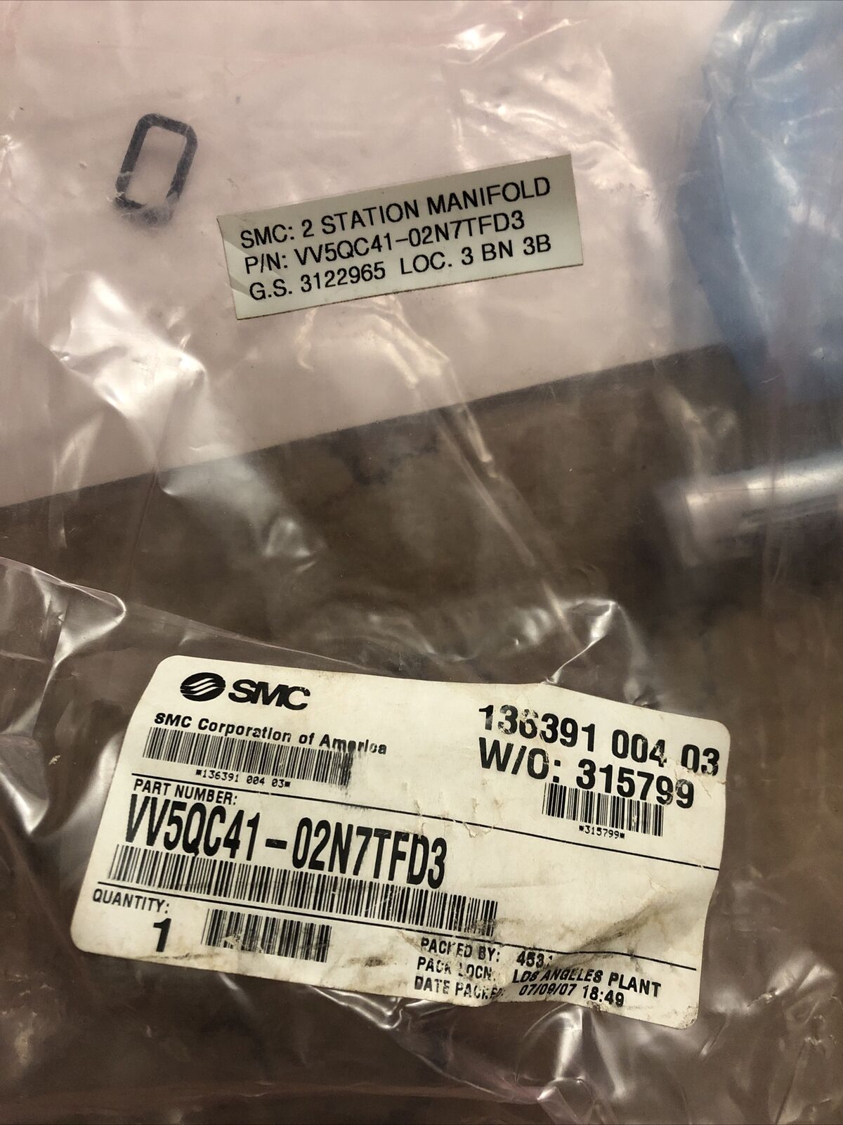 New Smc Vv5qc41 02N7tfd3 Pneumatic Valve Manifold Vq 4000 8Mc Smc 050,Vlv,Am