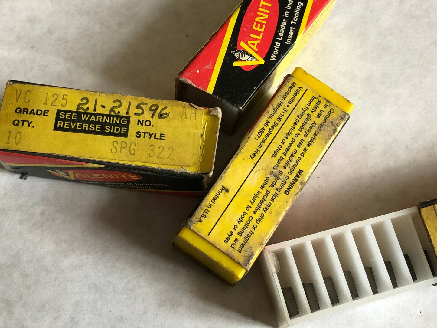 Lot 40 Valenite Spg 322 Carbide Inserts,21-21596 Grade: Vc 125,Sv