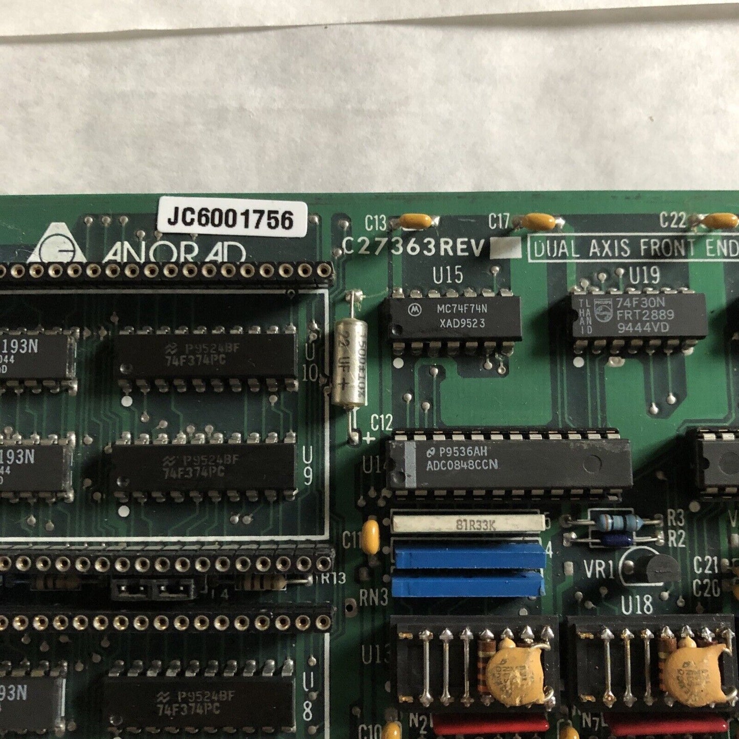 Anorad 61783,61845,Anorad C27363,C27363 Rev,Dual Axis Front End Logic Bd,Az