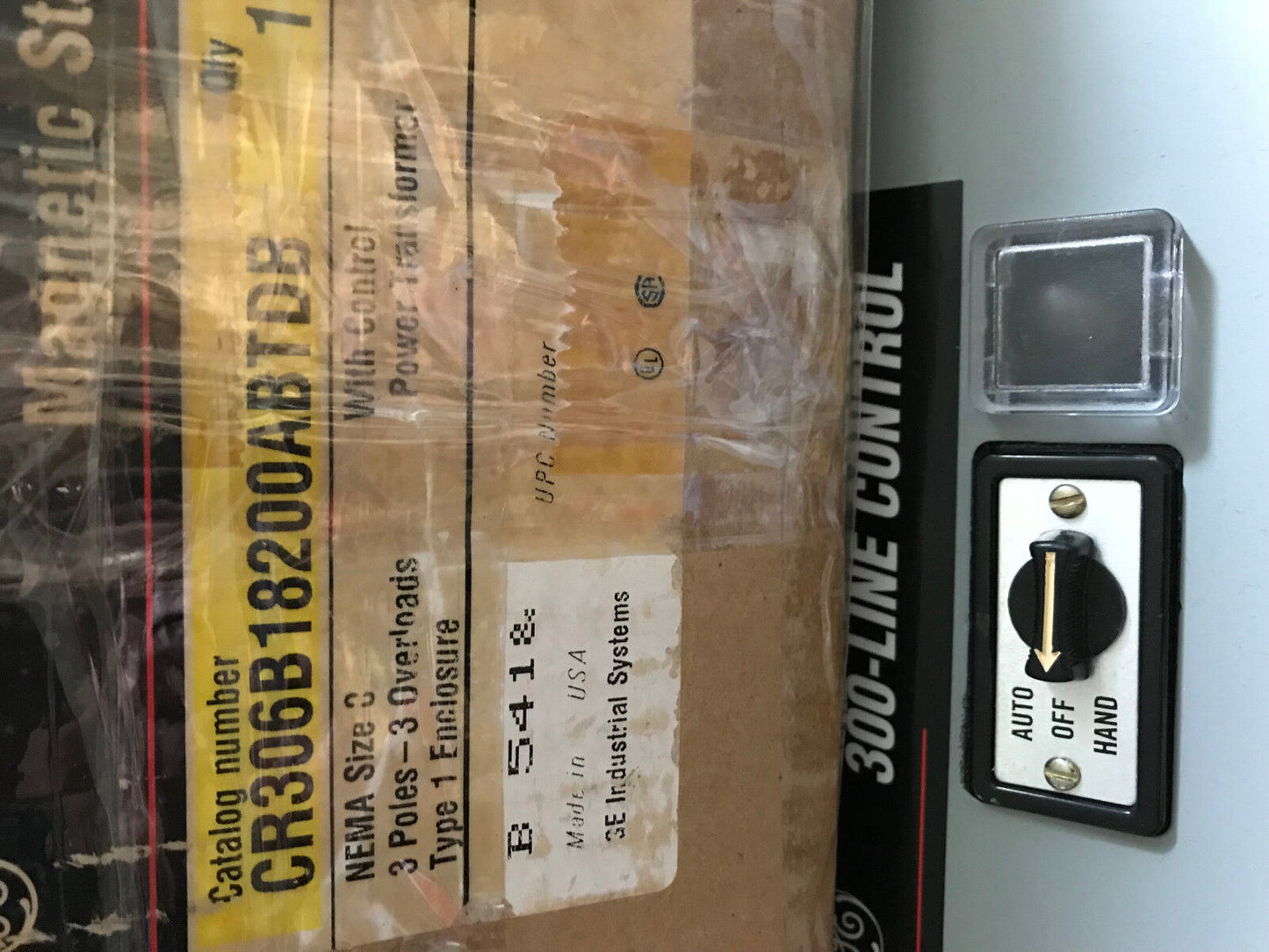 Ge 300-Inline General Electric Magnetic Motor Starter Cr306b18200abtdb,Nema 0,Ag