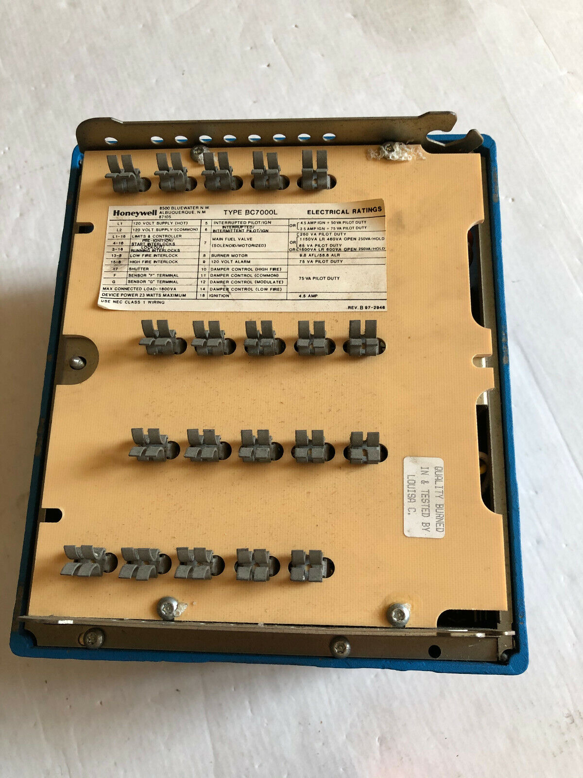 Honeywell Bc7000l 1000 Microcomputer Burner System,R7248a1004 Infrared,En