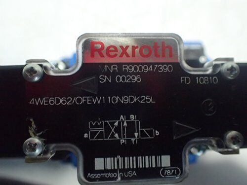 New Rexroth R900947390 Hydraulic Valve,4We6d62/Ofew110n9dk25l,R978912400,Ba