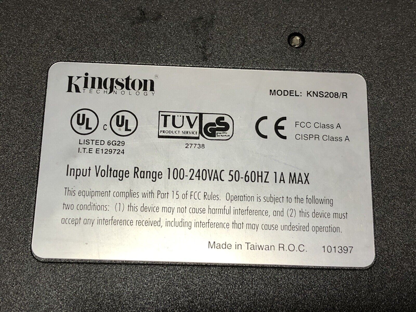 Kingston Kns208/R Etherx Switch 10 Port Pro-Series 19 Rack Mountable,Ej