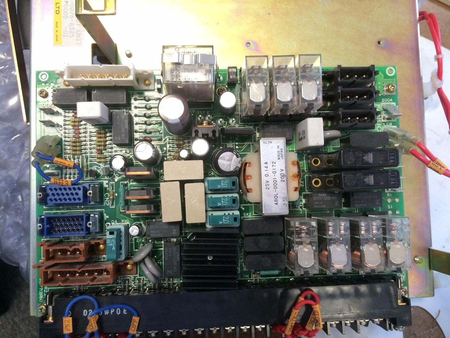 Fanuc A14b-0076-B325 01 Power Input Unit , P007p0005,Hitachi H20, Ec