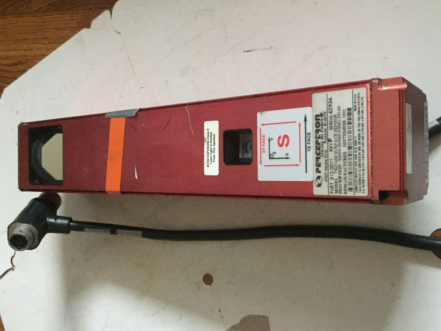 Perceptron 912-0011, S0600-X0060-Y0082-Z0168,Tricam Surface Sensor,Ec,Ed,Bw