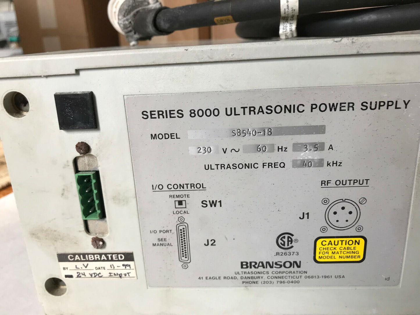 Branson S8540-18 Ultrasonic Power Supply,Series 8500,Branson S8540-18 230V,Th