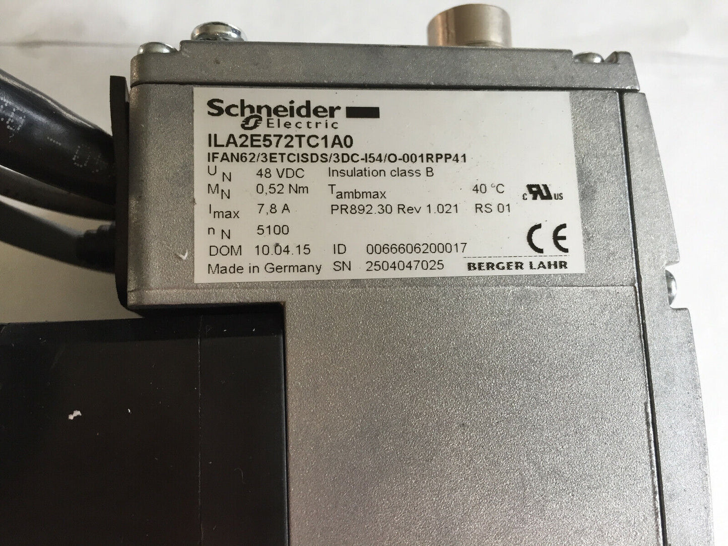 Schneider Electric Ila2e572tc1a0 Integrated Ila Servo Motor Sc030,B-144768,Sl