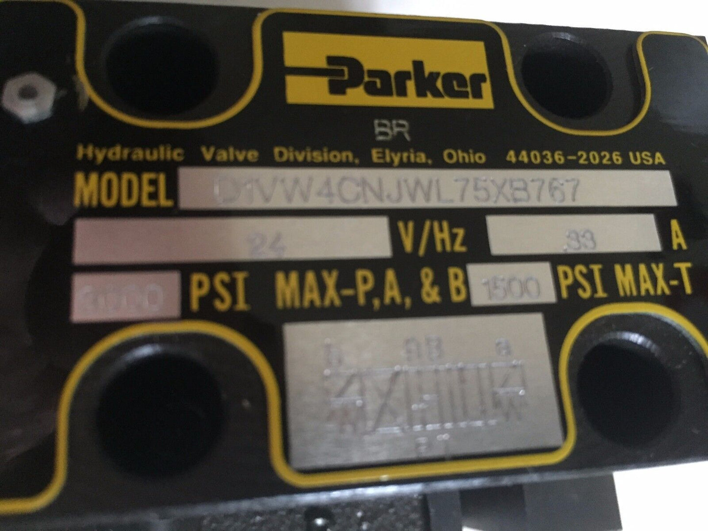 Parker D1vw4cnjwl75xb767 Complete,Parker D31dw4c4njwl75xb767 Hydraulic Valve,Ak