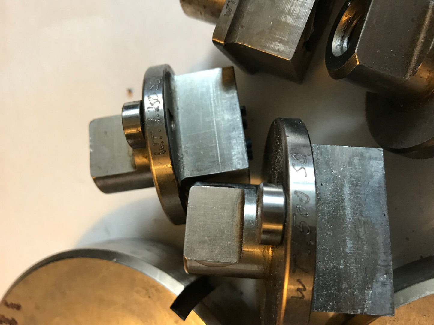 Lot 5 Sets Strippit Thick Turret Square Punches Dies,1.250",Wt 1.500",1.268,Ad