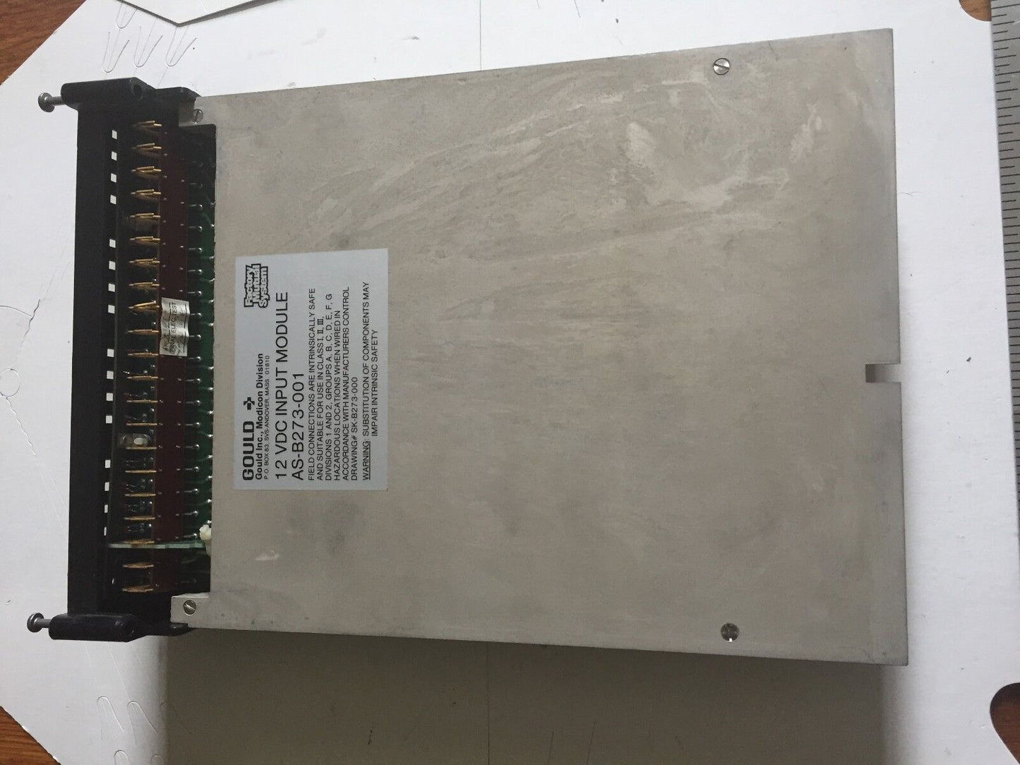 Gould As-B273-001,12 Vdc Input Module,Modicon 12Vdc Intrinsic Safe Input B273,Ee