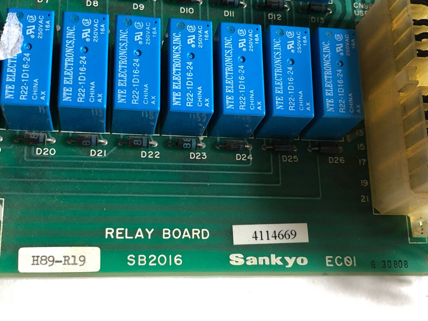 Sankyo Sb 2016,H89-R19, Ec01 Relay Board,Control Board,Fi