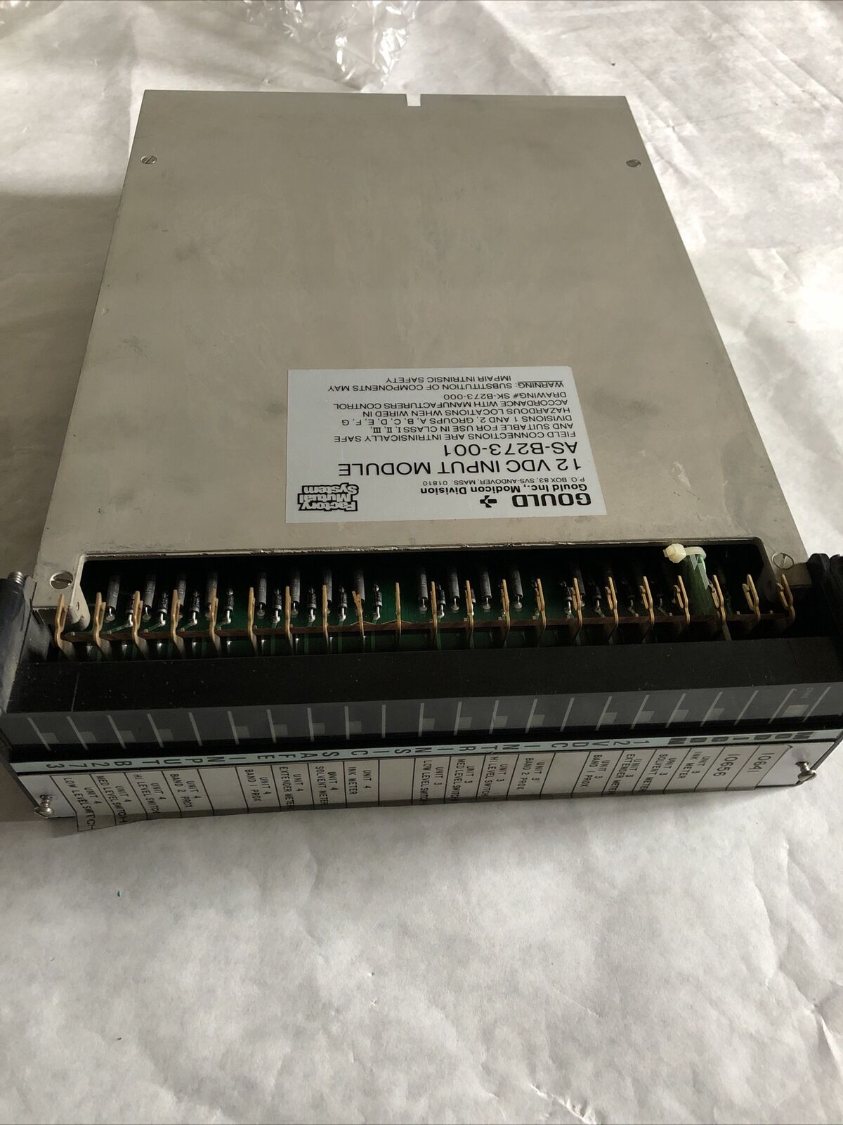 Gould As-B273-001,12 Vdc Input Module,Modicon 12Vdc Intrinsic Safe Input B273,Ee
