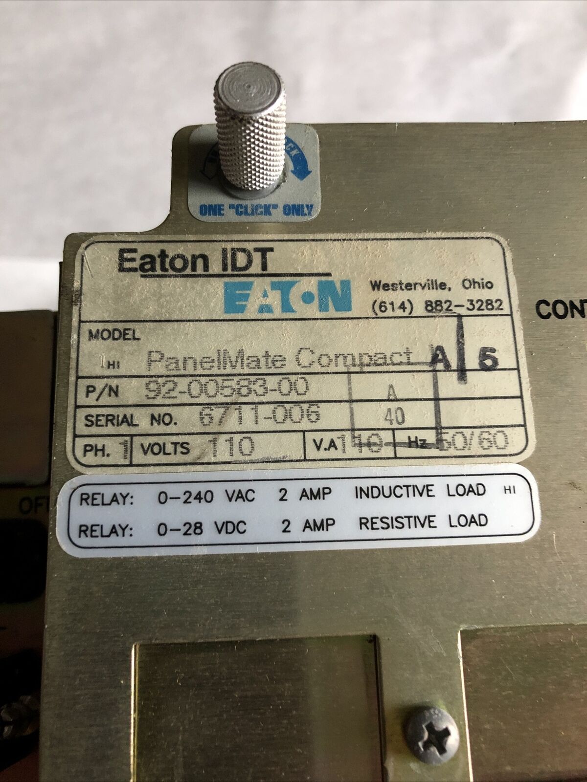 Eaton 92-00583-00 Panelmate Compact Operator Interface Pm Compact Crt,Ba