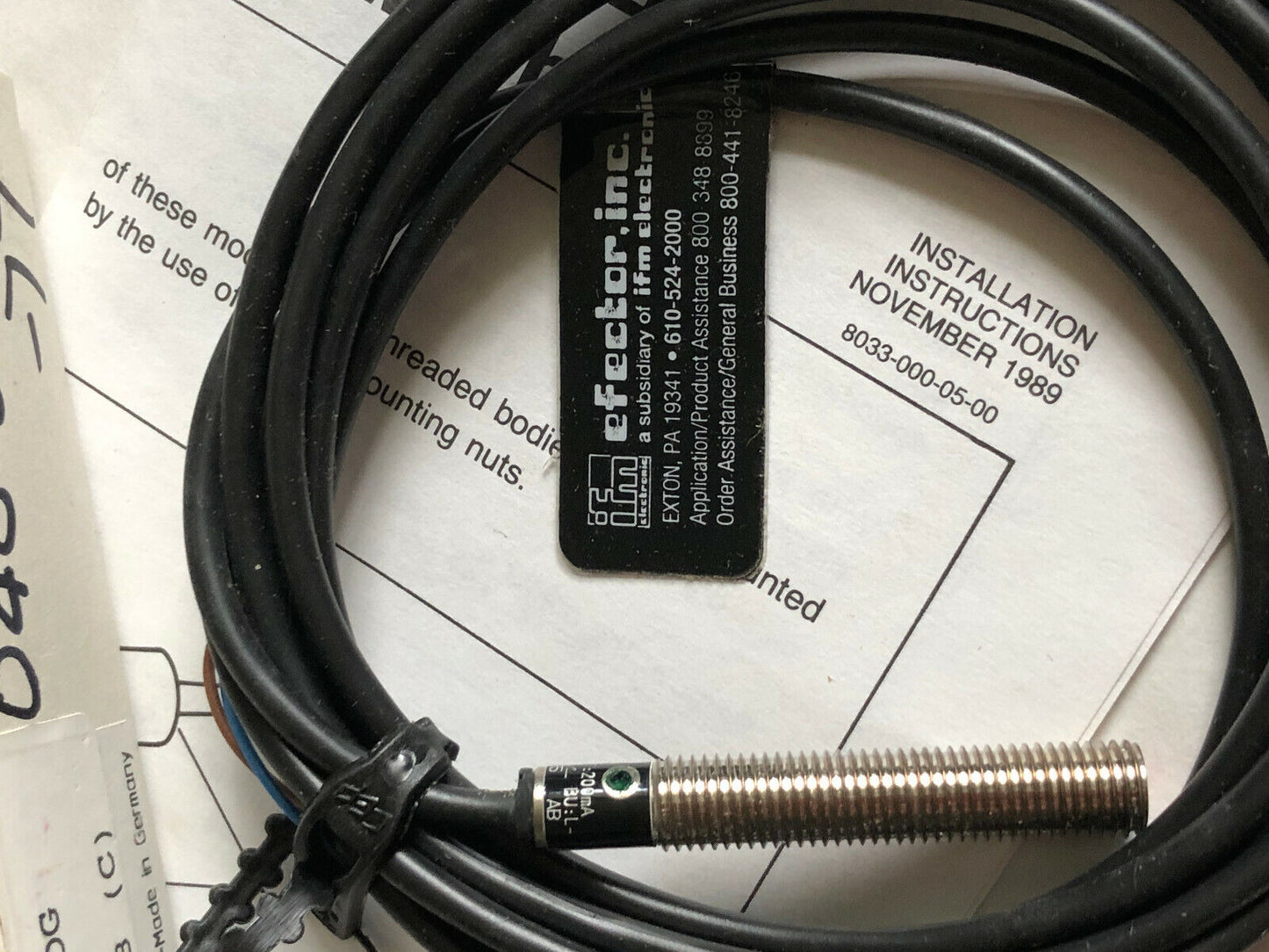New Ifm Iea3001anog, Ie5123 Efector Iea3001-Anog Proximity Switch & Sensor,Cg