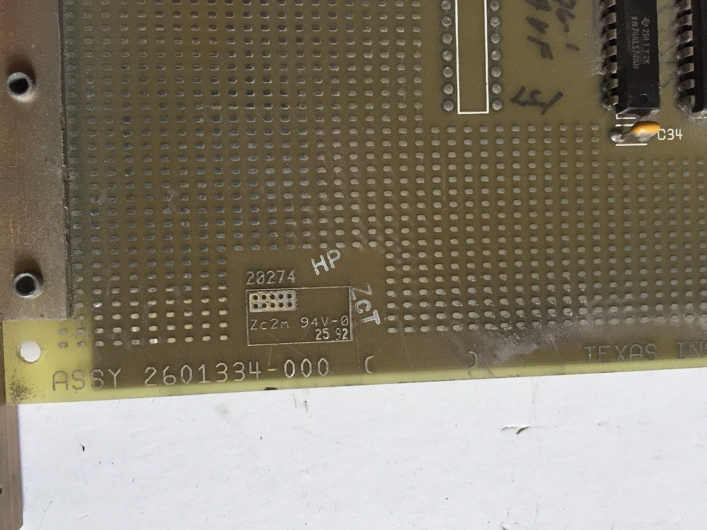 Siemens 560-2136,Texas 2601334-000,Schem 2601332, 256K Mem Good Card,Ee