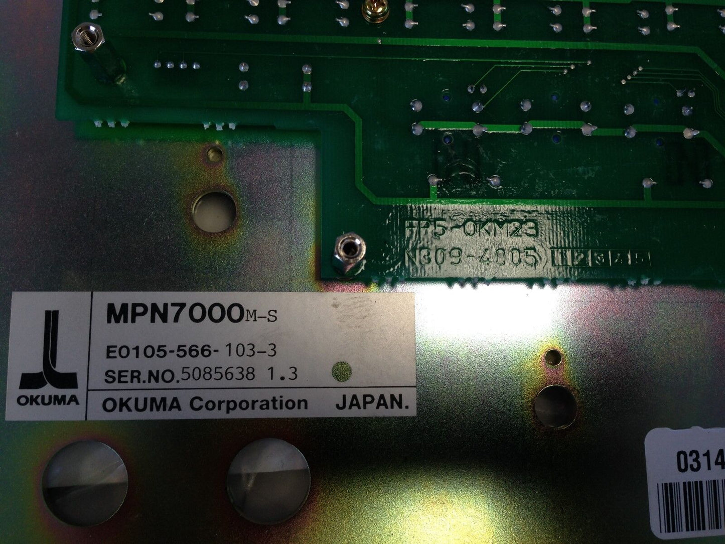 Okuma Mpn 7000,Mpn7000m-S,E0105-566-103-3,Fp5-Okm23,Operator Interface Panel,Tk