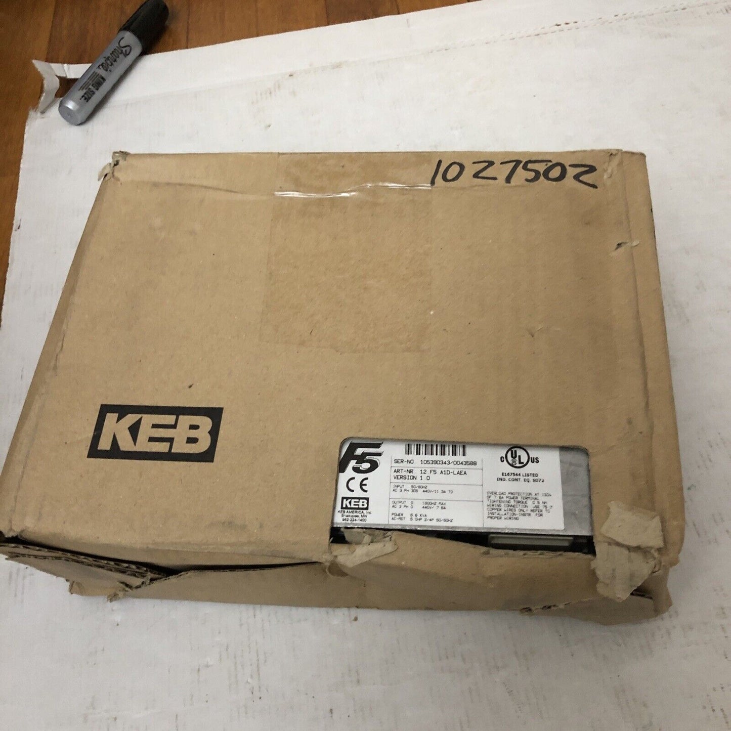 Keb 12.F5.A1d-Laea,6.6 Kva,12F5a1dlaea Combivert Drive 5Hp Close Loop,Cz