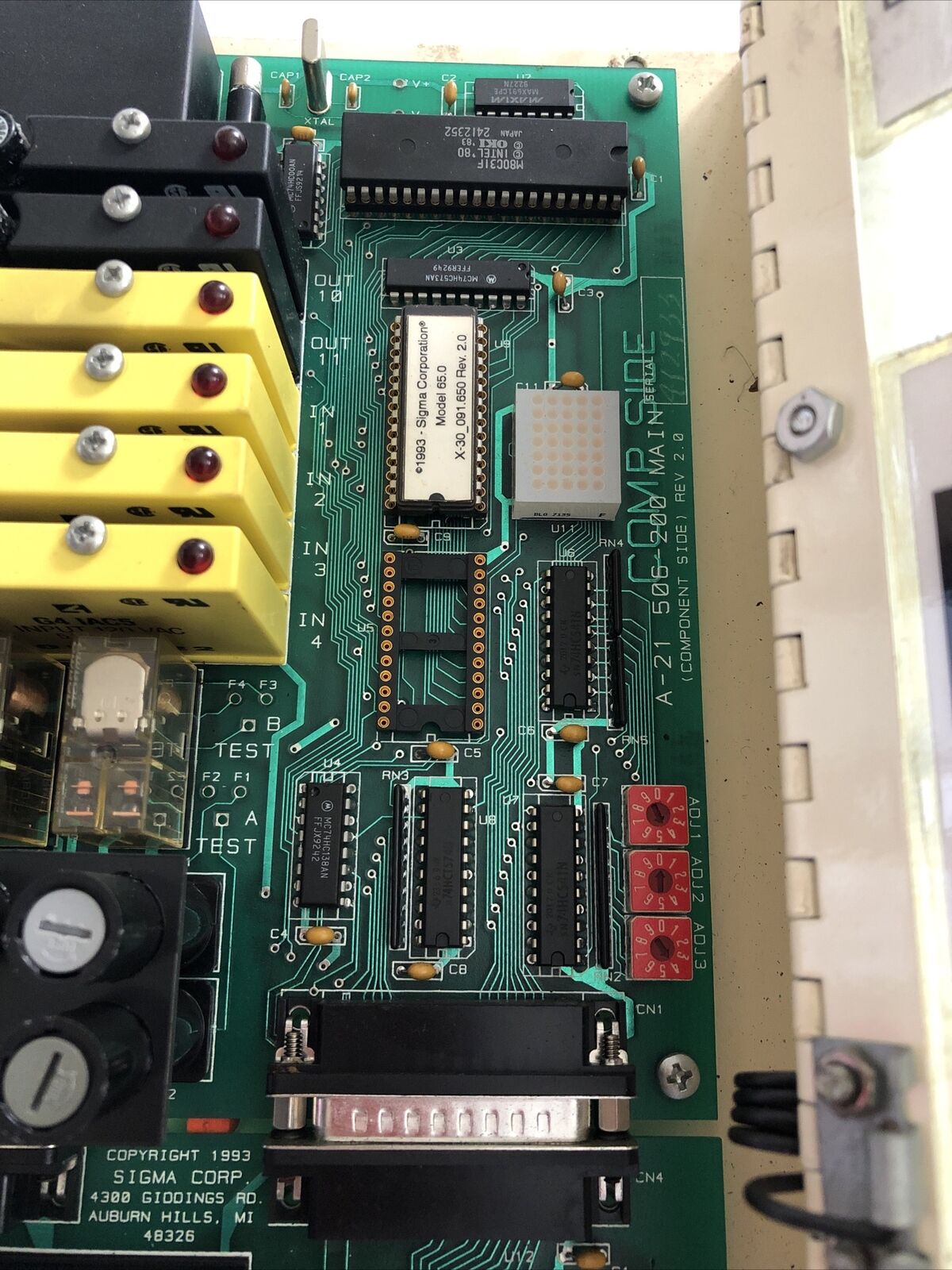 Sigma 65.0 Elevator Meter,110Vac,60Hz,1-Phase A-21 506-200,507-200 Main,Dg