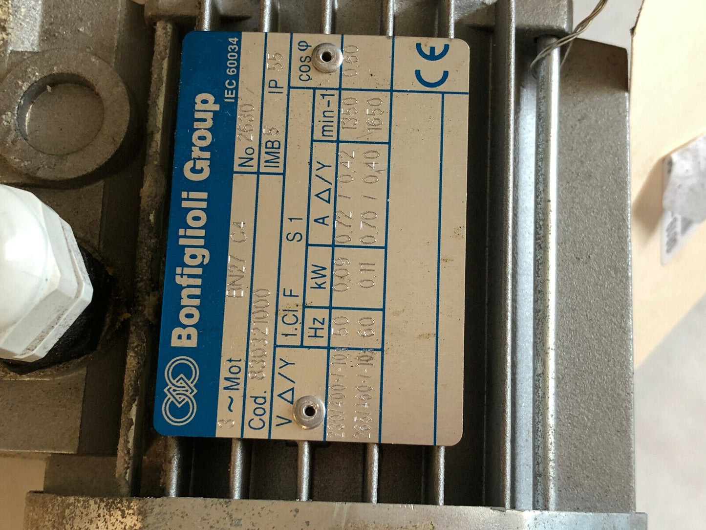 Bonfiglioli Group 830321000,Bn27 C4,200280181,Vf 27/Vb 3 Phase Motor,Dj
