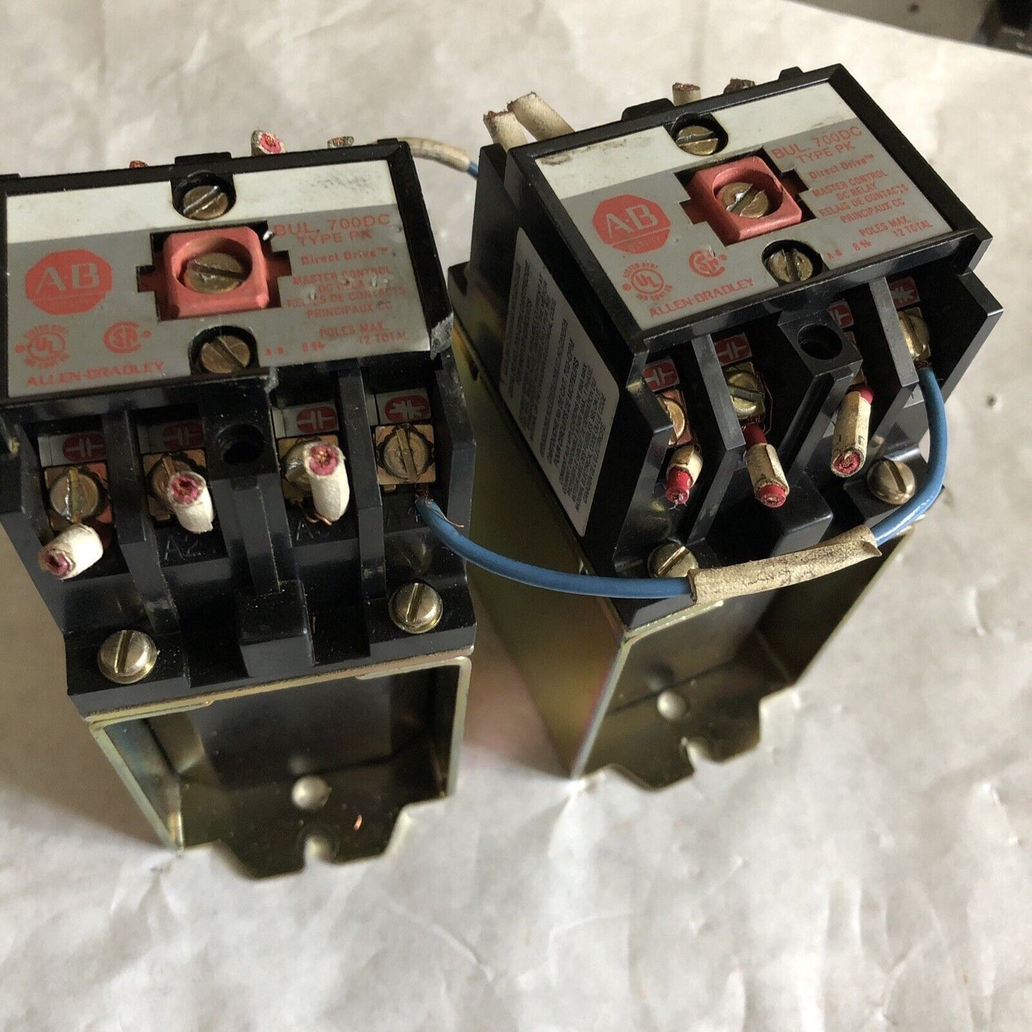Lot 2 Allen Bradley 700Dc-Pk400z24 A,700Dc Control Relay 24V Coil Type Pk, Eb