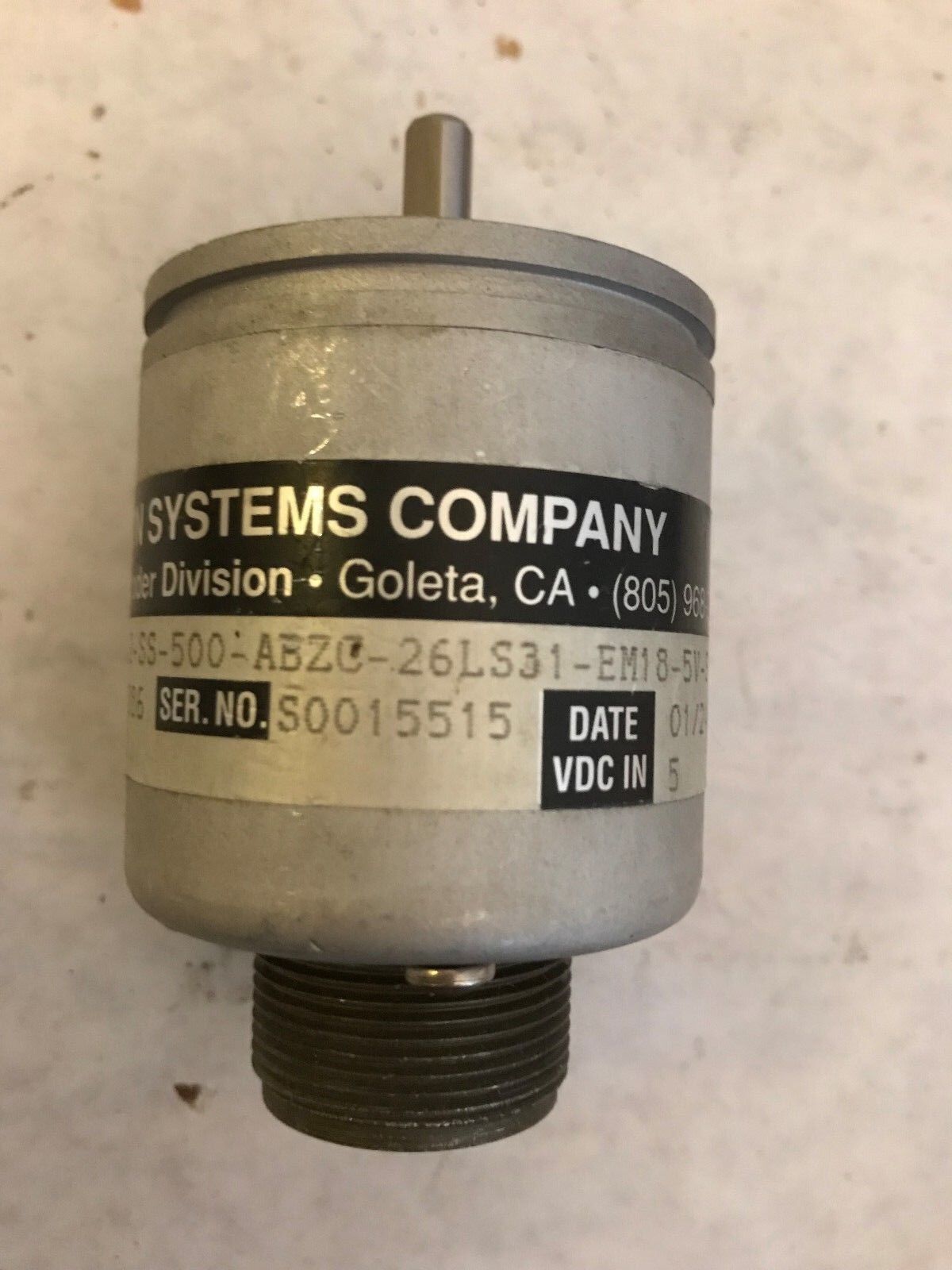 Bei Motion Systems H20eb-25-F12-Ss-500 Rotary Encoder, Ek