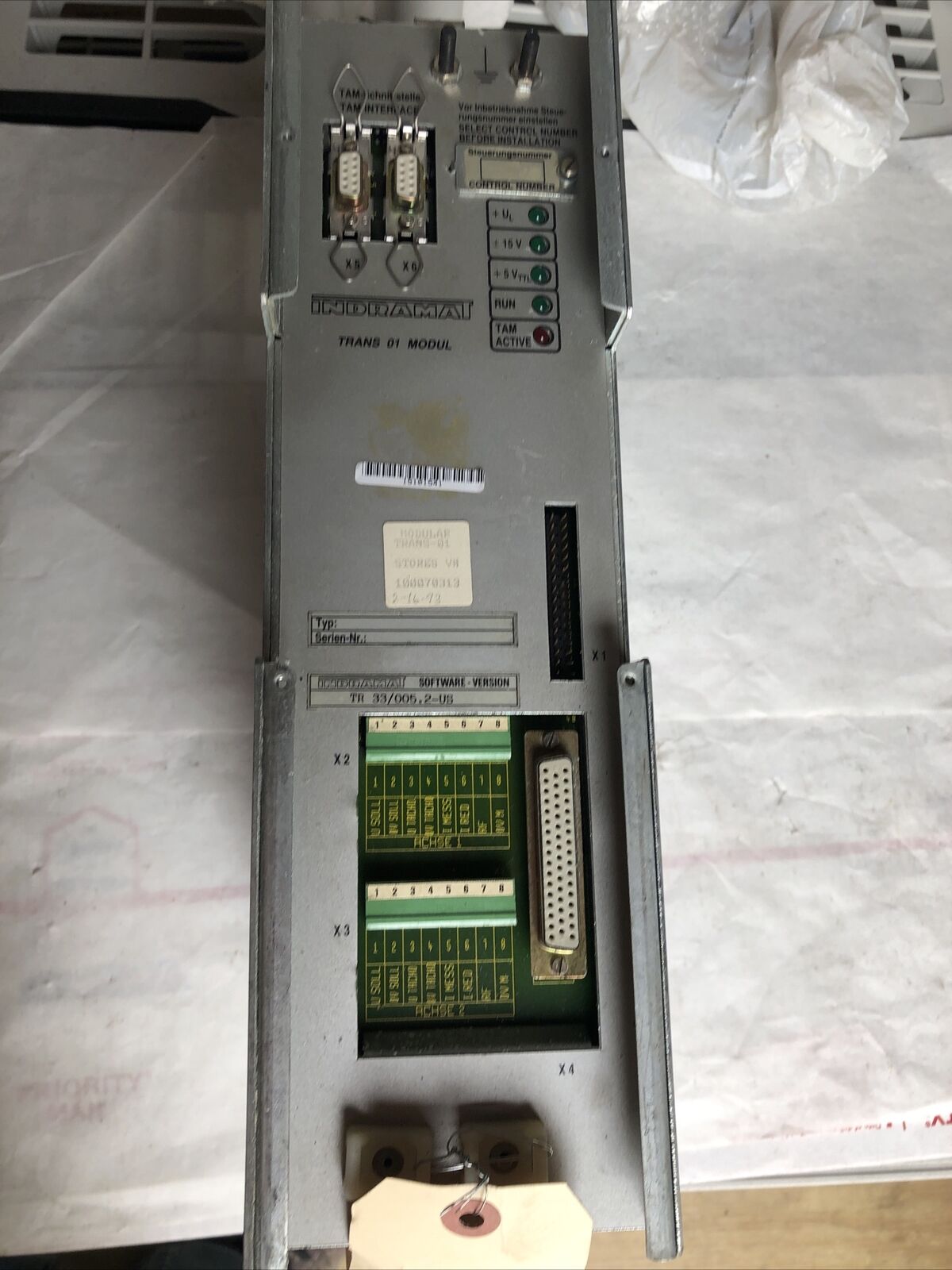 Indramat Tr 33/005.2-Us,Trans 01 Modul,100970313 Trans-01 Ac Servo Controller,Fe