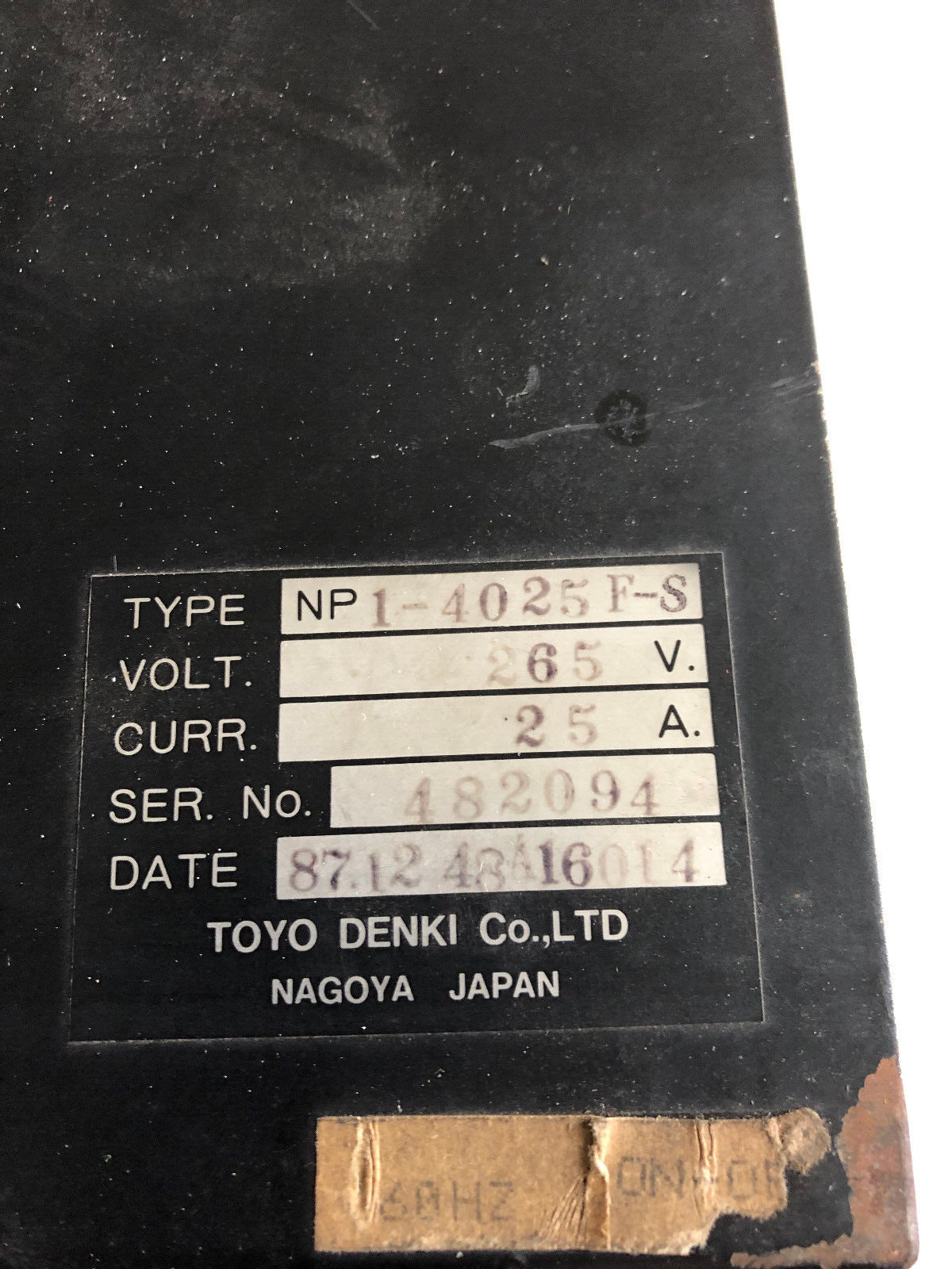 Toyo Np1-4025F-S,Ha20028b,265V,25A Drive Controller,Fg
