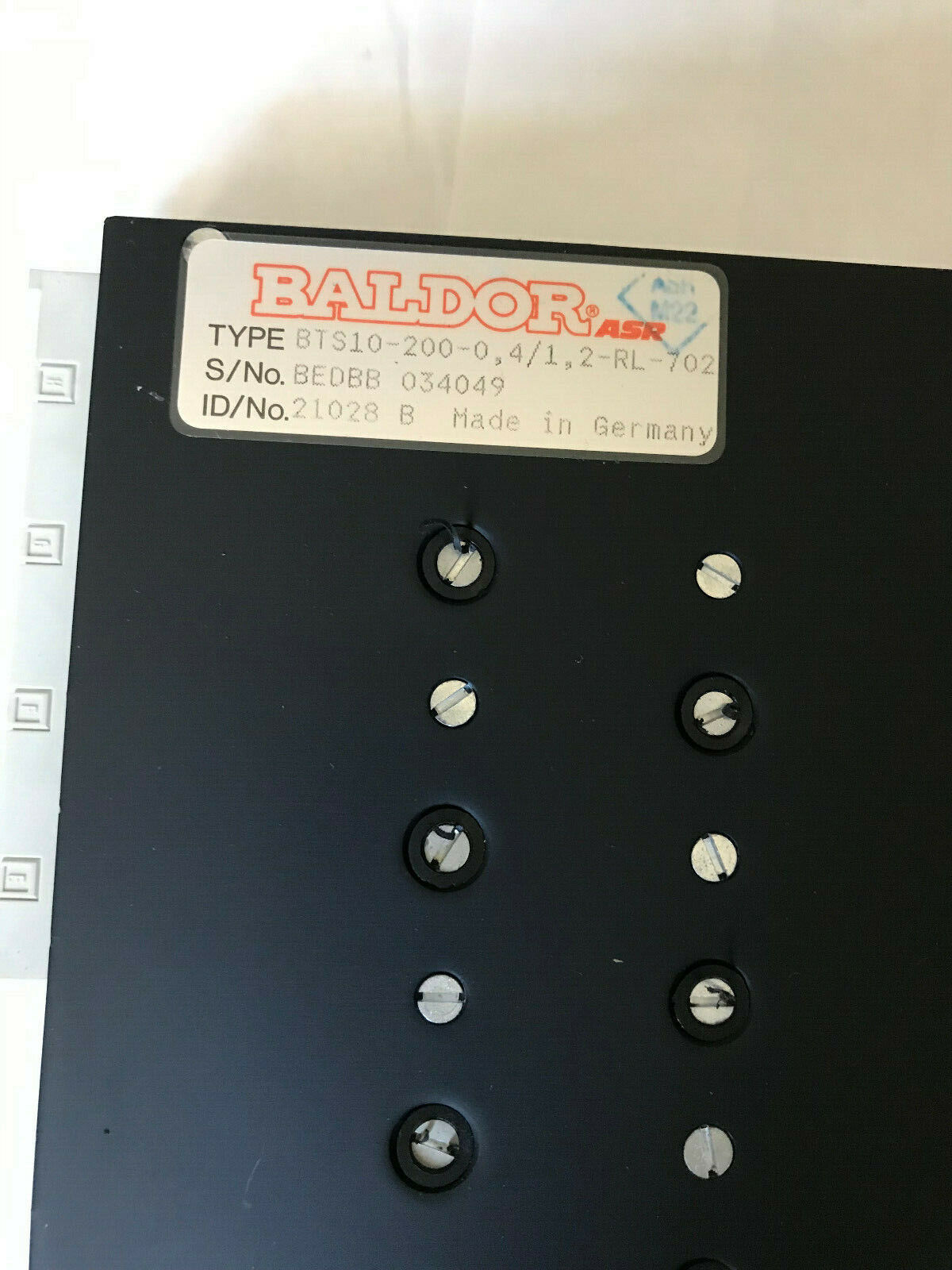 Baldor Bts10-200-0,4/1,2-Rl-702,21028B,21792A-001 Baldor Bts 10 Baldor Asr,So