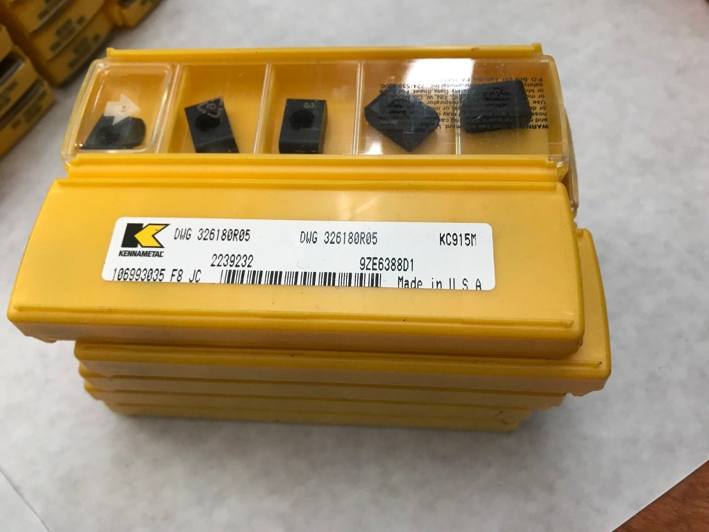 Lot 50 Kennametal Dwg 326180R05,9Ze6388d1, Carbide Inserts Kc915m,Ej,Es