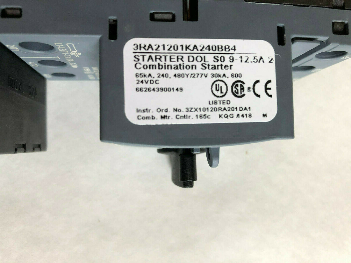 New Siemens 3Ra21201ka240bb4 Combination Starter,3Rv2011-1Ka10,Ss