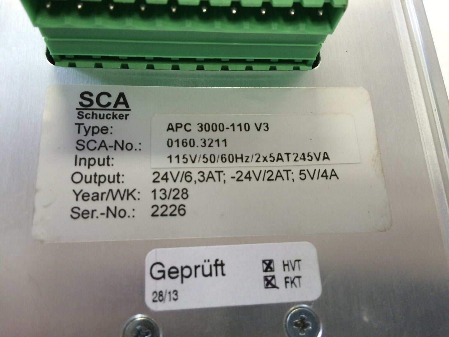 Sca Apc 3000-110 V3,Schucker 0160.3211,3000-110 V3,110V,Sc