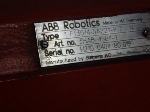 Abb Robotics 1 Ft3074-5Az21-9-Z N,3Hab 4584-1 Servo Motor,Ao