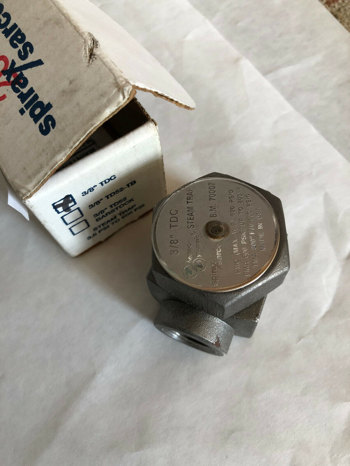 New 3/8” Npt Spirax-Sarco Tdc Thermodynamic Steam Trap,So