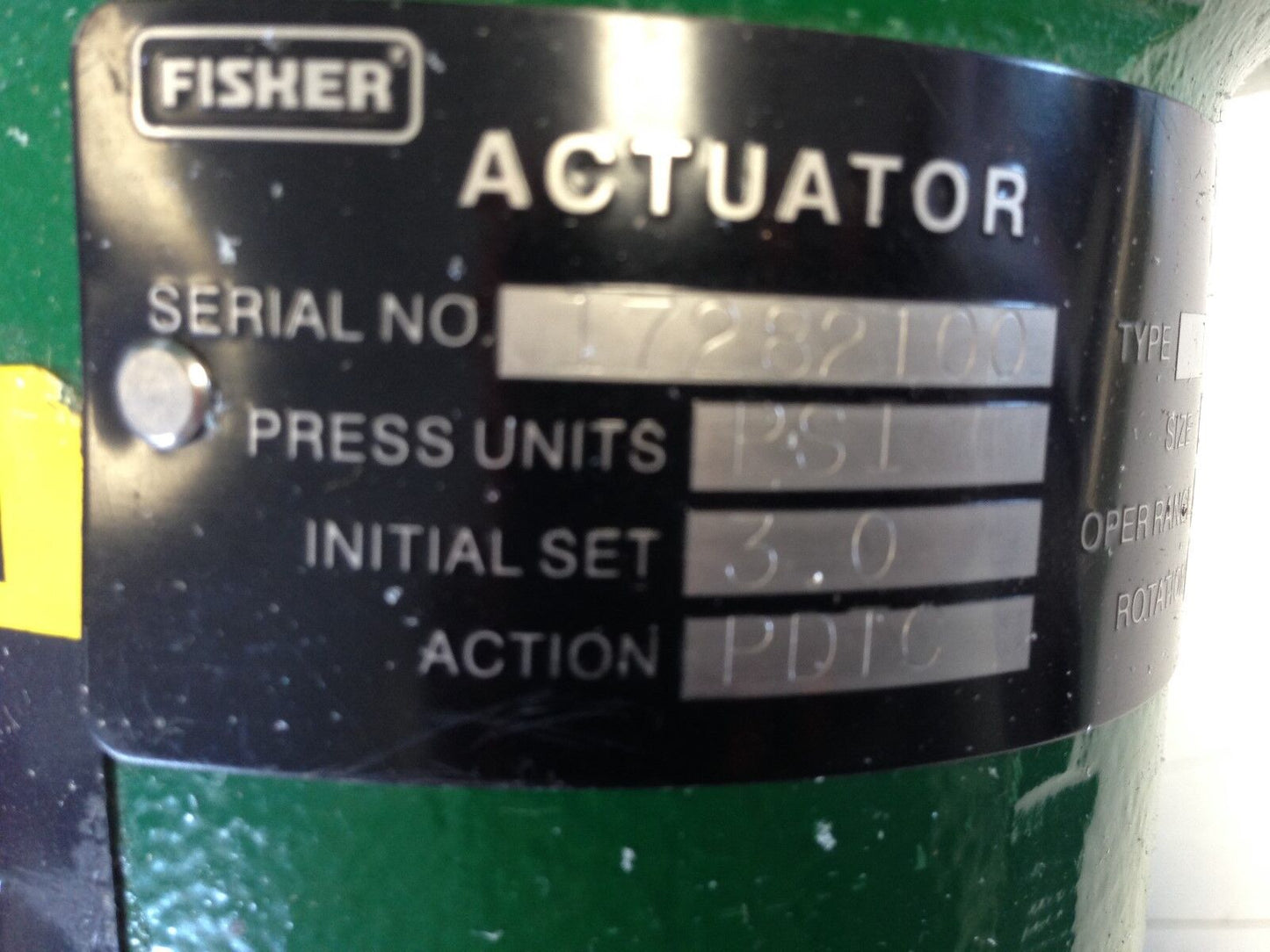 Fisher 10522 Diaphragm Rotary Actuator,31121 Cke Tc3 2,Size 20,90* Rotation,Ao