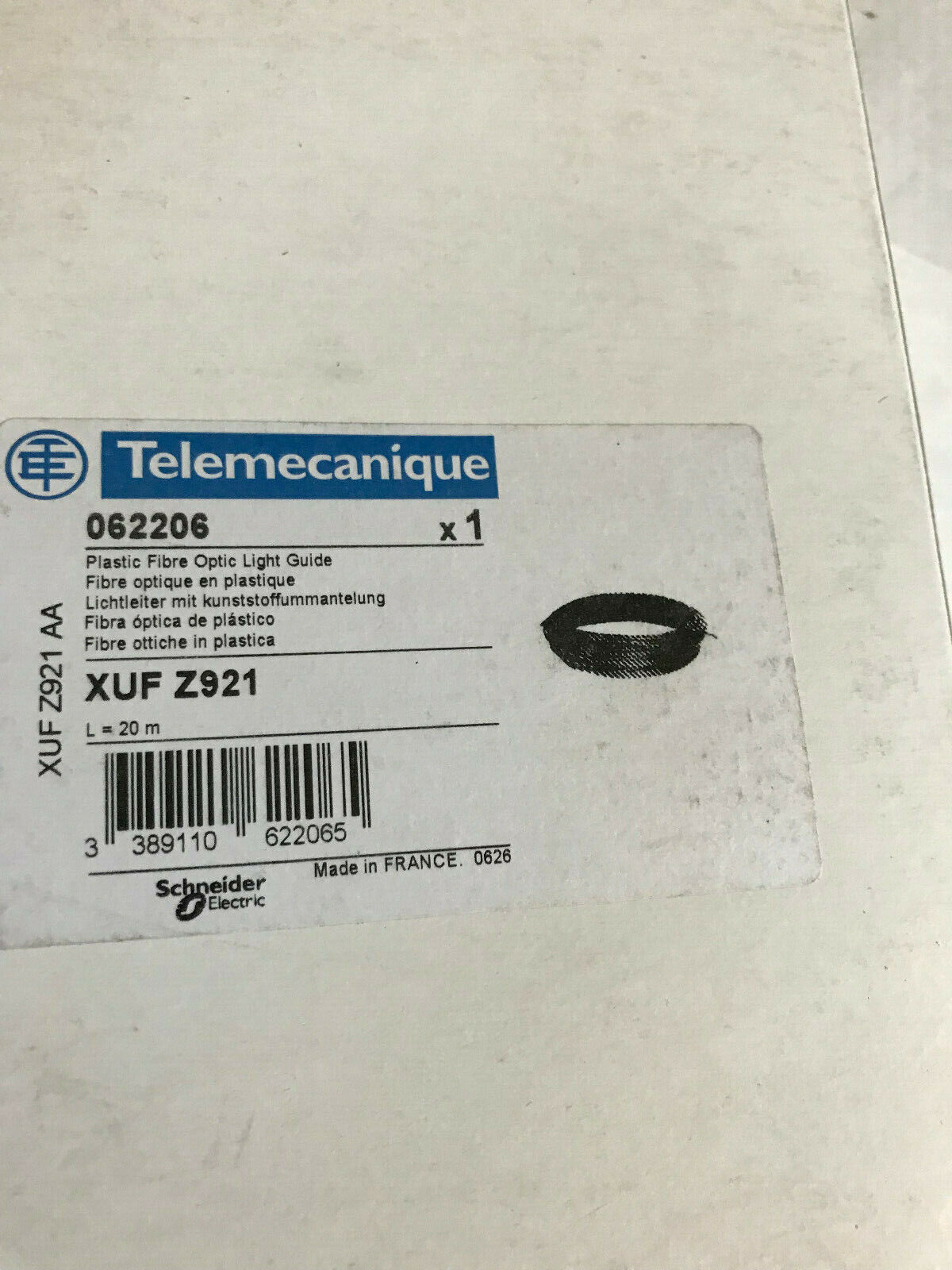 New Telemecanique Xuf-Z11 0825214Fb Fiber Cable N2l01l10ab,Th,Em