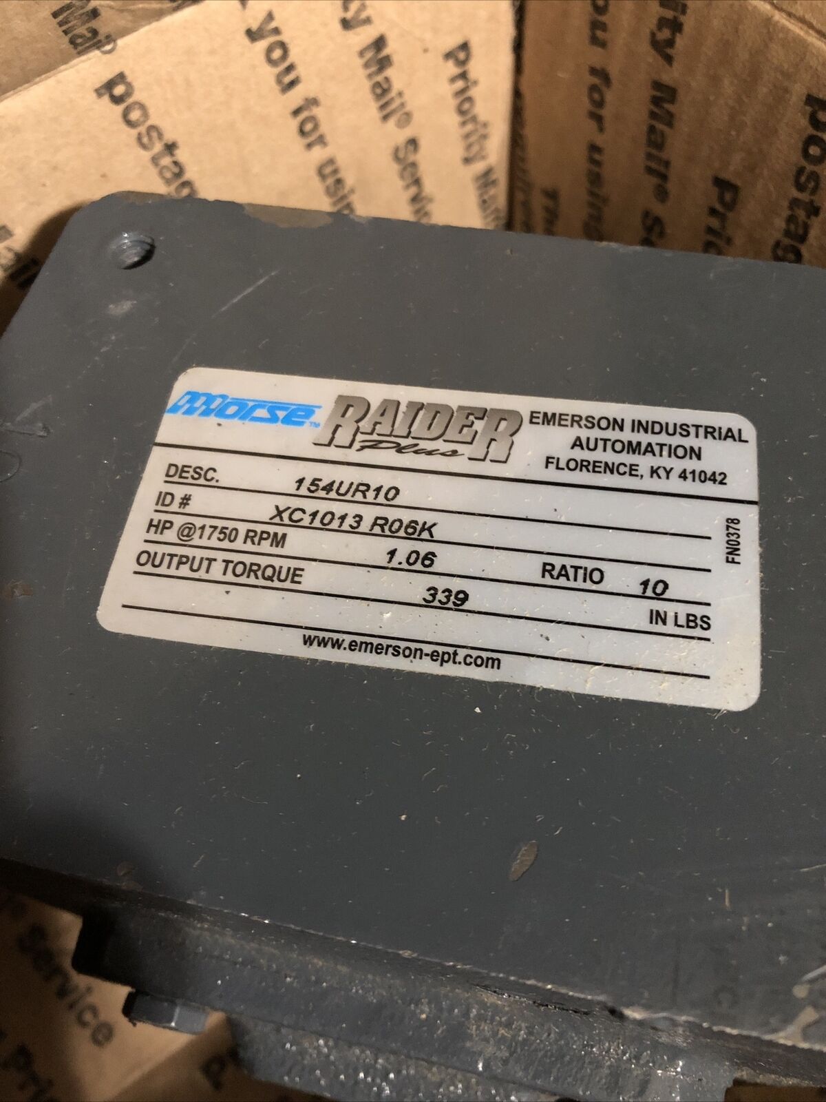 Morse 154Ur10 Raider Gearmotor,10:1-Ratio,1.06-Hp 305862Rc,Xc1013,905862Rc,Fg