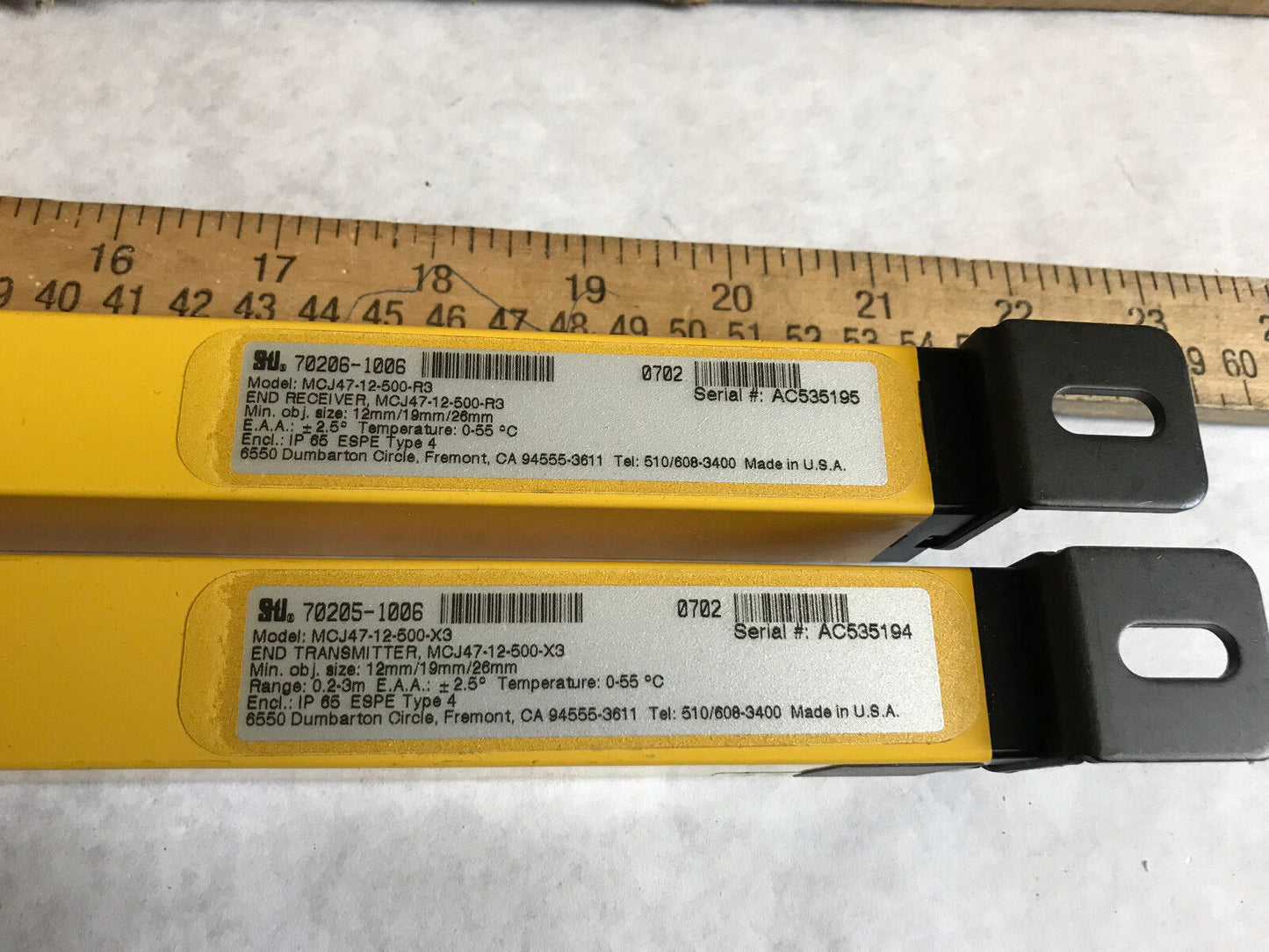 Sti 70201-1004,70202-1004,70206-1006,70205-1006 Light Curtains Mcj47-12-500-R3